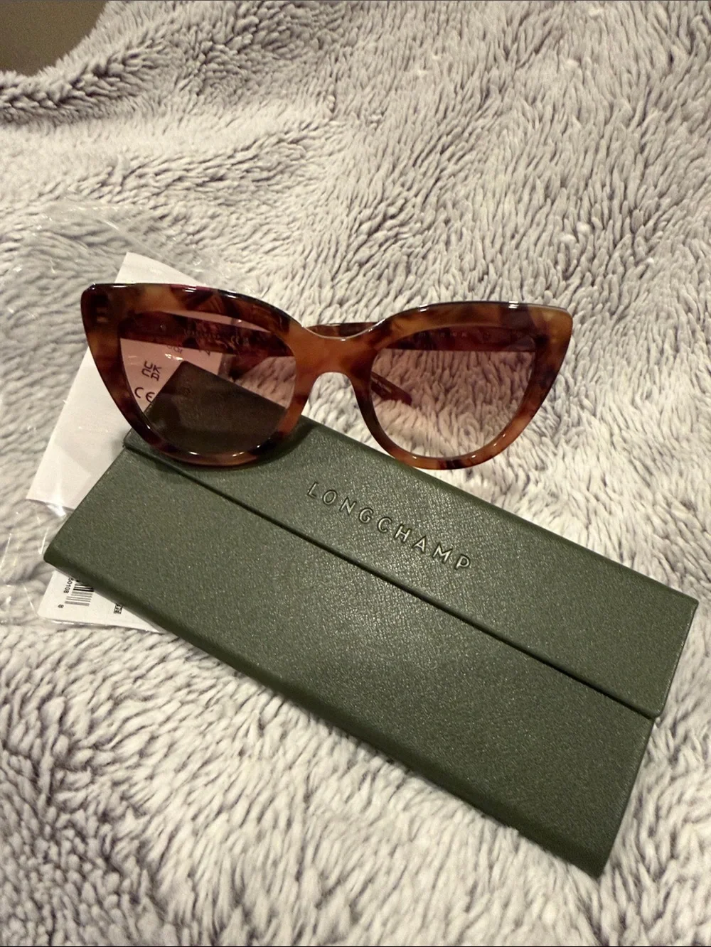 Longchamp Women's Tortoiseshell Cat-Eye Sunglasses - Brown/Amber
